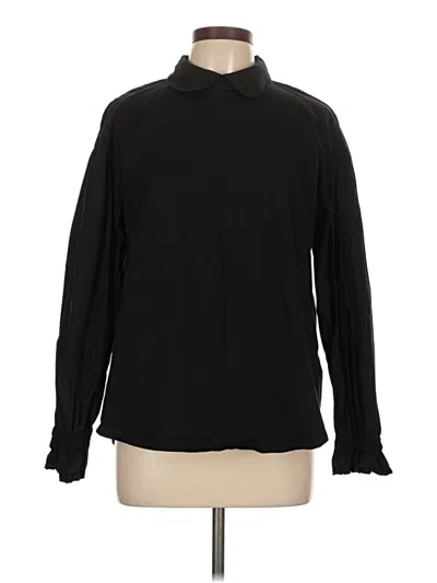 Pre-owned Zara Long Sleeve Top Black Turtleneck Tops