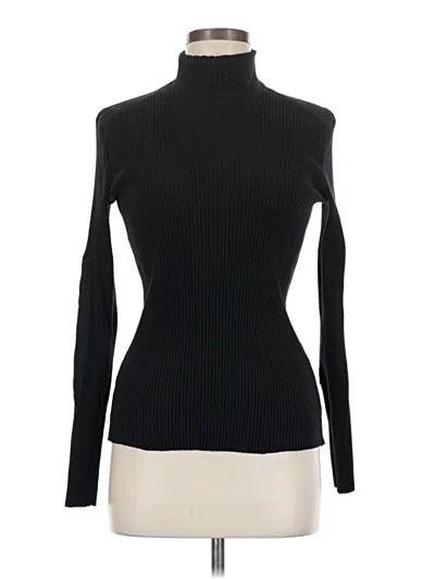 Pre-owned Zara Long Sleeve Top Black Turtleneck Tops