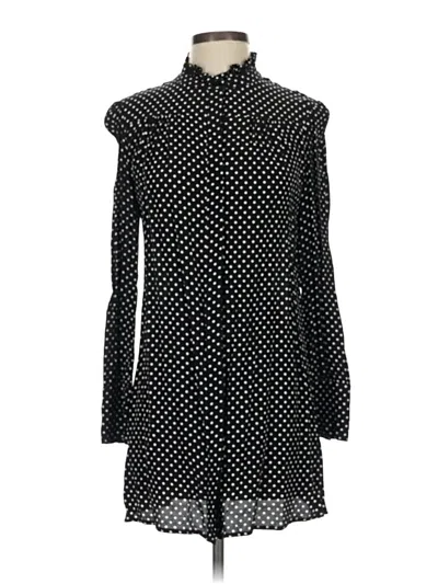 Pre-owned Zara Long Sleeve Top Black Turtleneck Tops