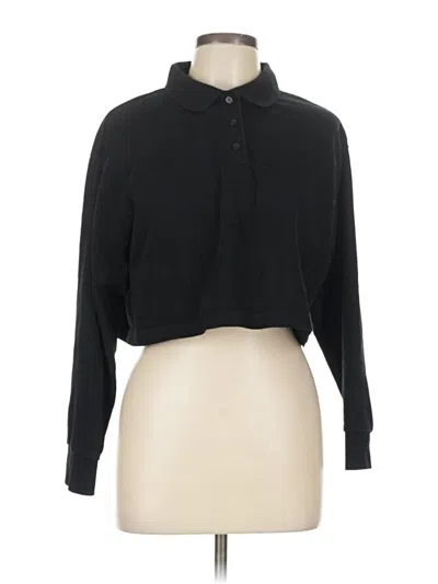 Pre-owned Zara Long Sleeve Top Black Turtleneck Tops