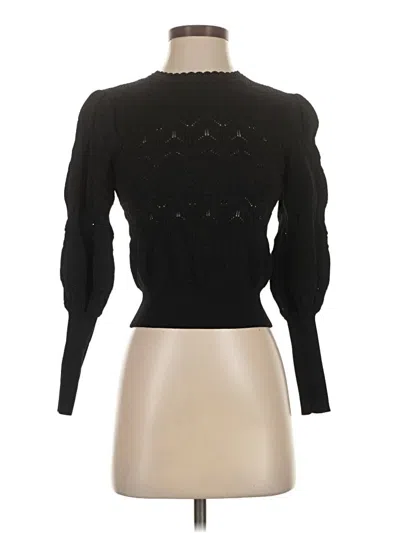Pre-owned Zara Long Sleeve Top Black Turtleneck Tops