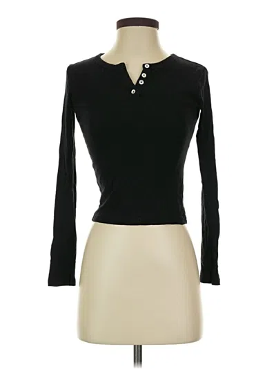 Pre-owned Zara Long Sleeve Top Black Turtleneck Tops