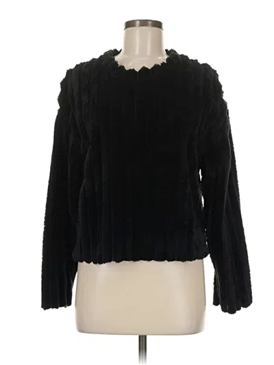 Pre-owned Zara Long Sleeve Top Black Turtleneck Tops