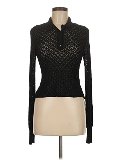 Pre-owned Zara Long Sleeve Top Black Turtleneck Tops