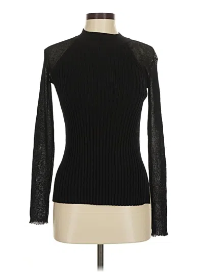 Pre-owned Zara Long Sleeve Top Black Turtleneck Tops
