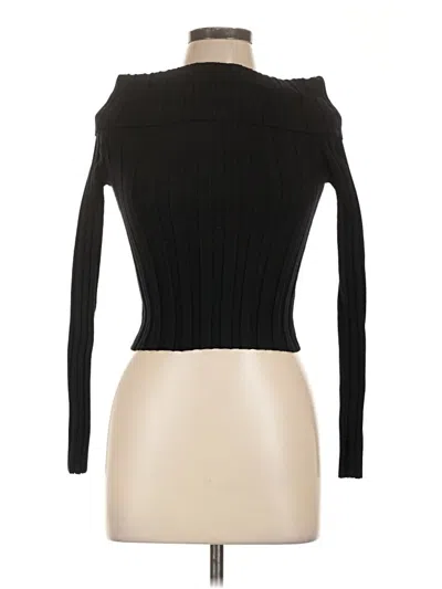 Pre-owned Zara Long Sleeve Top Black Turtleneck Tops