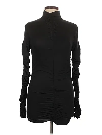Pre-owned Zara Long Sleeve Top Black Turtleneck Tops