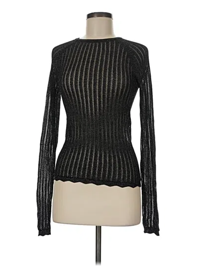 Pre-owned Zara Long Sleeve Top Black Turtleneck Tops