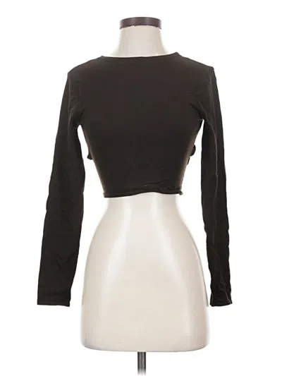 Pre-owned Zara Long Sleeve Top Black Turtleneck Tops