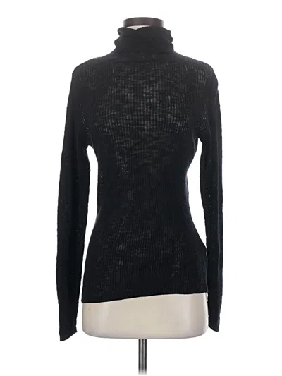 Pre-owned Zara Long Sleeve Top Black Turtleneck Tops