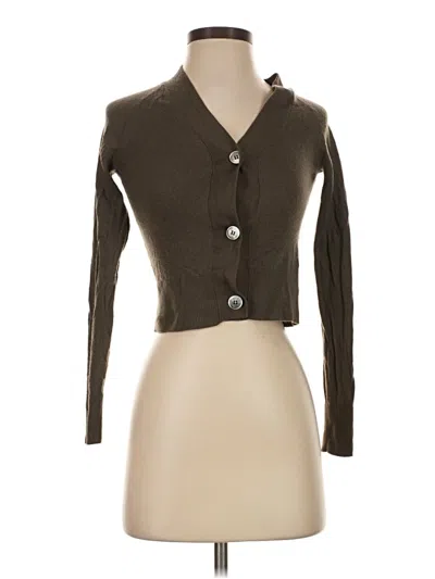 Pre-owned Zara Long Sleeve Top Brown Sweetheart Neckline Tops