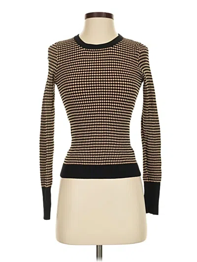 Pre-owned Zara Long Sleeve Top Gold Turtleneck Tops