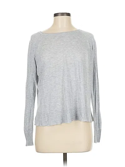 Pre-owned Zara Long Sleeve Top Gray Boatneck Tops