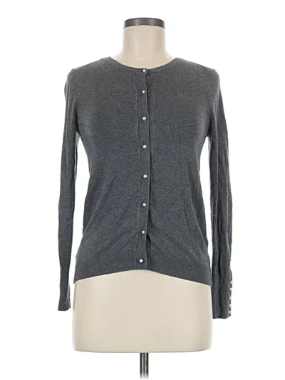 Pre-owned Zara Long Sleeve Top Gray Crew Neck Tops