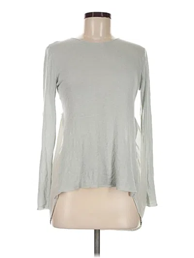 Pre-owned Zara Long Sleeve Top Gray Crew Neck Tops