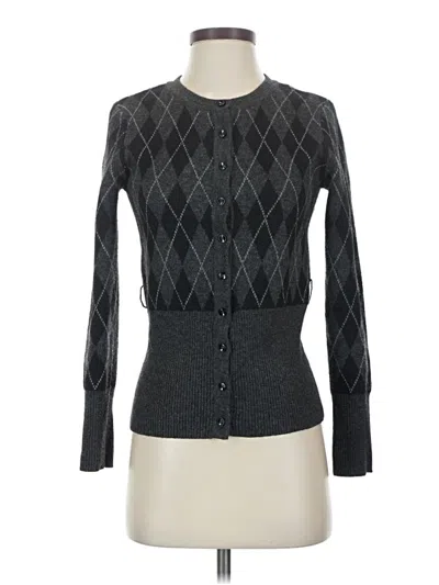 Pre-owned Zara Long Sleeve Top Gray Mock Neckline Tops