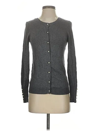 Pre-owned Zara Long Sleeve Top Gray Sweetheart Neckline Tops