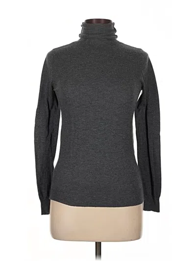 Pre-owned Zara Long Sleeve Top Gray Turtleneck Tops