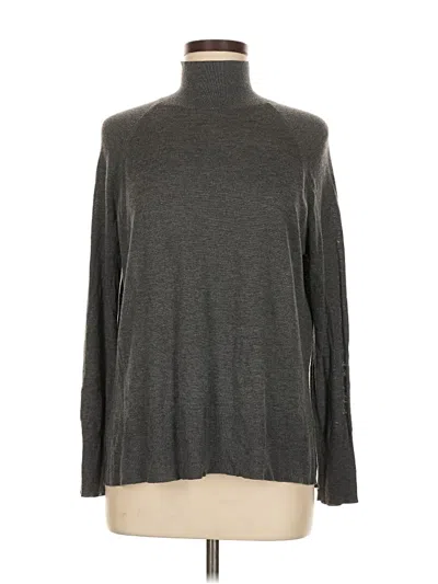 Pre-owned Zara Long Sleeve Top Gray Turtleneck Tops