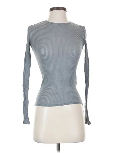 Pre-owned Zara Long Sleeve Top Gray Turtleneck Tops