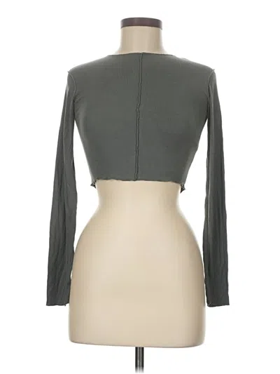 Pre-owned Zara Long Sleeve Top Gray Turtleneck Tops