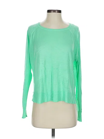 Pre-owned Zara Long Sleeve Top Green Boatneck Tops