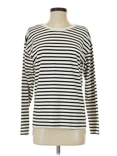 Pre-owned Zara Long Sleeve Top Ivory Boatneck Tops