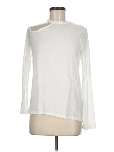 Zara Long Sleeve Top Ivory Mock Neckline Tops