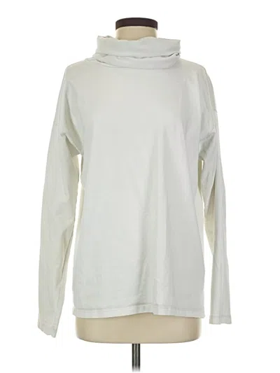 Pre-owned Zara Long Sleeve Top Ivory Turtleneck Tops