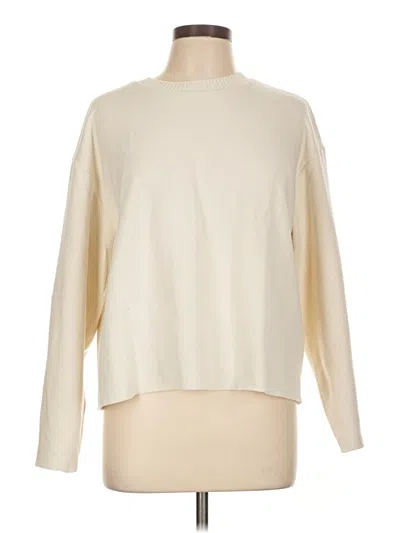 Pre-owned Zara Long Sleeve Top Ivory Turtleneck Tops In White