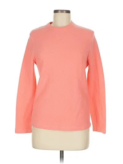Pre-owned Zara Long Sleeve Top Orange Mock Neckline Tops