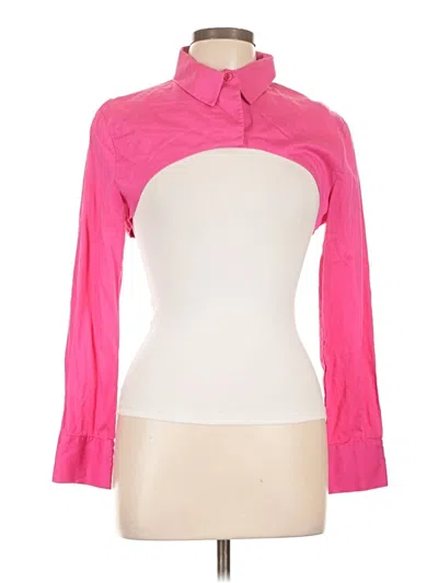 Pre-owned Zara Long Sleeve Top Pink Turtleneck Tops