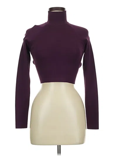 Zara Long Sleeve Top Purple Turtleneck Tops