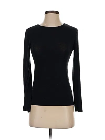 Pre-owned Zara Long Sleeve T-shirt In Black