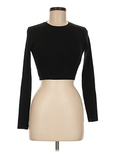 Pre-owned Zara Long Sleeve T-shirt In Black