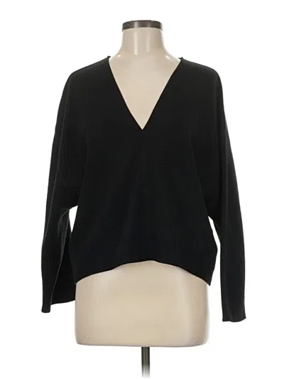Pre-owned Zara Long Sleeve T-shirt In Black