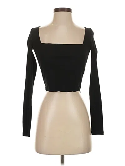 Pre-owned Zara Long Sleeve T-shirt In Black