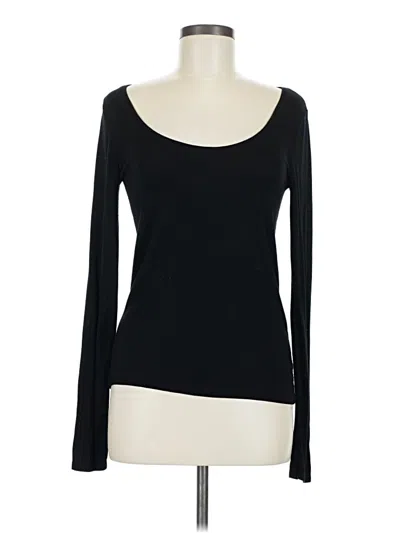 Pre-owned Zara Long Sleeve T-shirt In Black