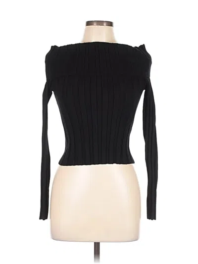 Pre-owned Zara Long Sleeve T-shirt In Black