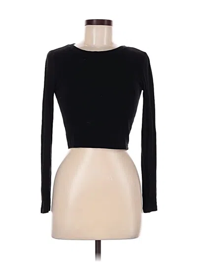Pre-owned Zara Long Sleeve T-shirt In Black