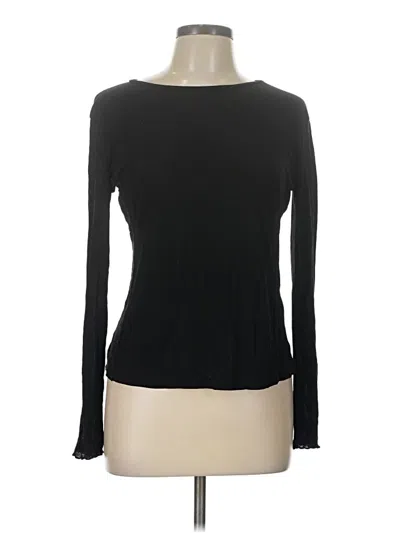 Pre-owned Zara Long Sleeve T-shirt In Black