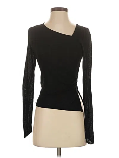 Pre-owned Zara Long Sleeve T-shirt In Black