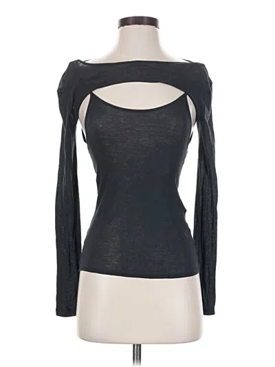 Pre-owned Zara Long Sleeve T-shirt In Black