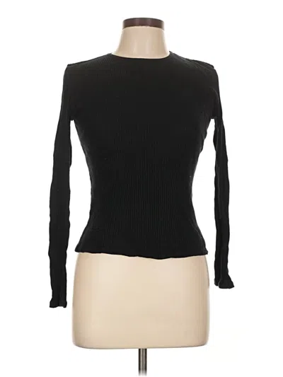 Pre-owned Zara Long Sleeve T-shirt In Black