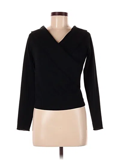 Pre-owned Zara Long Sleeve T-shirt In Black