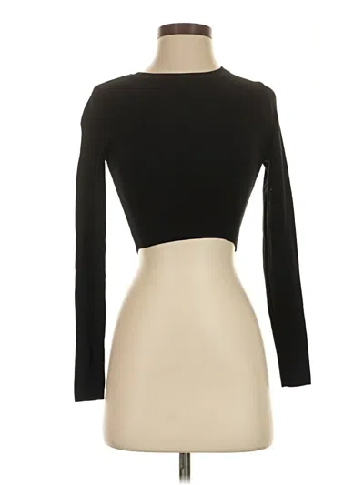 Pre-owned Zara Long Sleeve T-shirt In Black