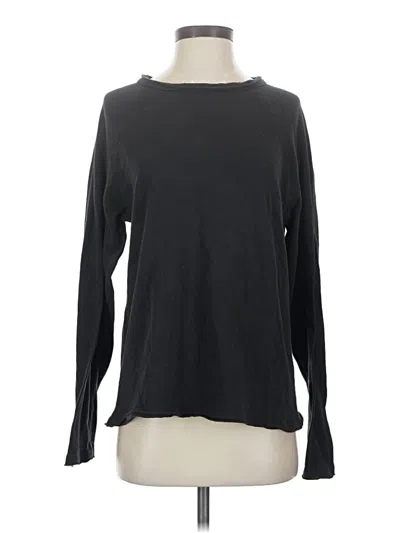 Pre-owned Zara Long Sleeve T-shirt In Black