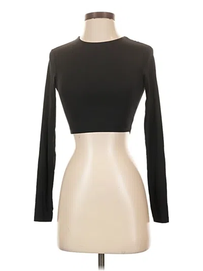 Pre-owned Zara Long Sleeve T-shirt In Black