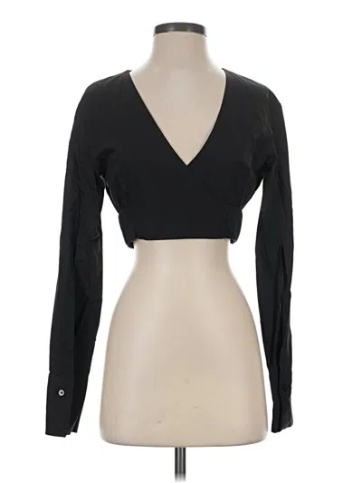 Pre-owned Zara Long Sleeve T-shirt In Black