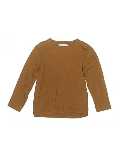 Pre-owned Zara Kids' Long Sleeve T-shirt In Brown
